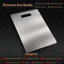 (COMPRE 1 E LEVE 3) Tábua de Inox Puro Anti-Bacteriana • TitaniumCook