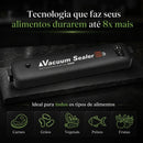Seladora a Vácuo + 5 Potes Herméticos + 200 Sacos | Kit Conserva Completo